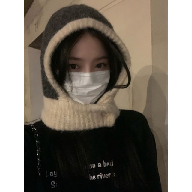 Knit Contrast Balaclava Trim