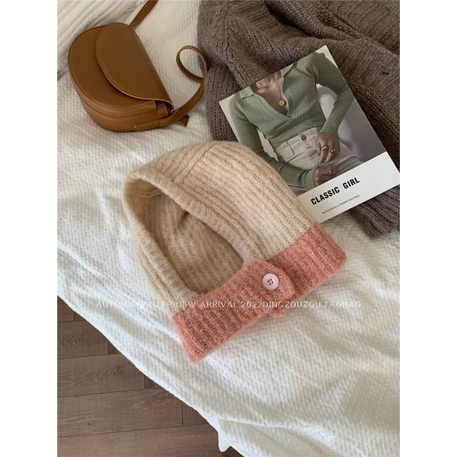 Knit Contrast Balaclava Trim