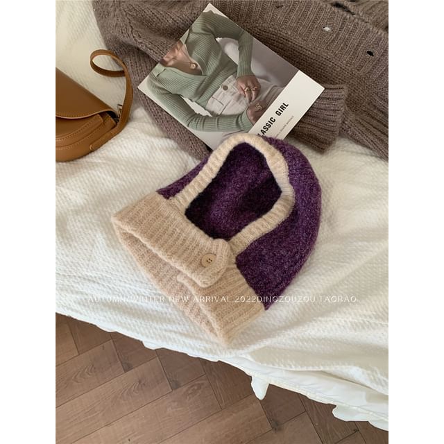 Knit Contrast Balaclava Trim