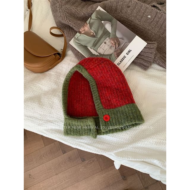 Knit Contrast Balaclava Trim