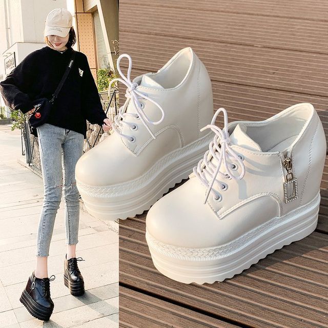 Ups Lace Hidden Wedge Platform