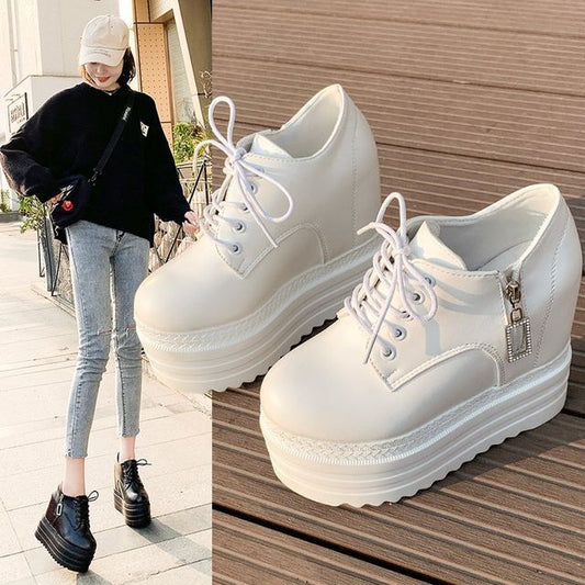 Ups Lace Hidden Wedge Platform
