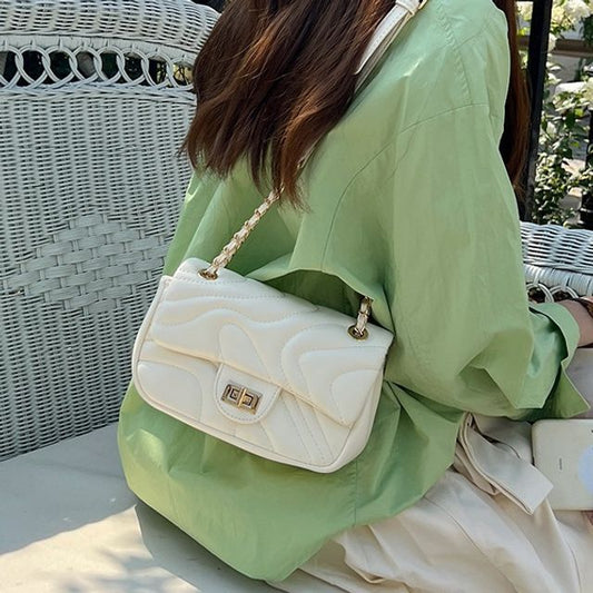 Crossbody Flap Leather Bag Faux