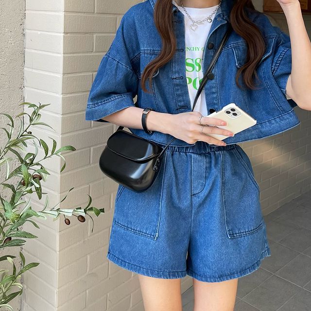 Buckled Leather Flap Faux Crossbody Bag