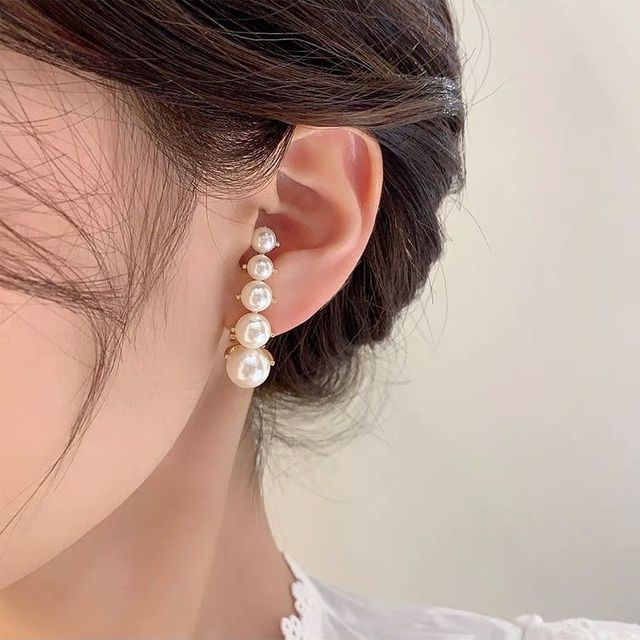 Faux Alloy Earring Pearl