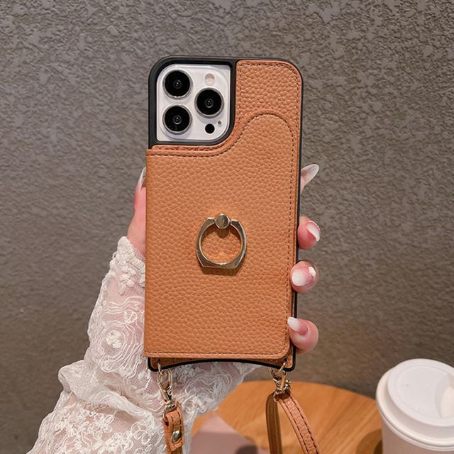 Phone Card Leather Case Faux Holder