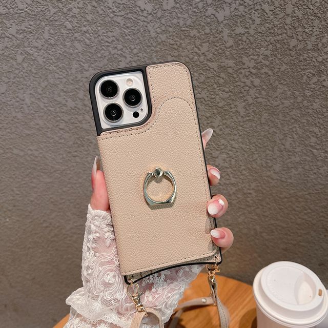 Phone Card Leather Case Faux Holder