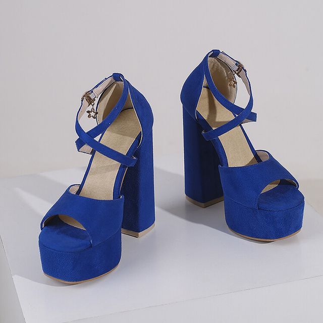 Sandals Platform Heel Chunky Ankle Strap