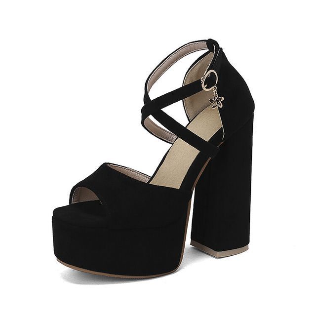 Sandals Platform Heel Chunky Ankle Strap