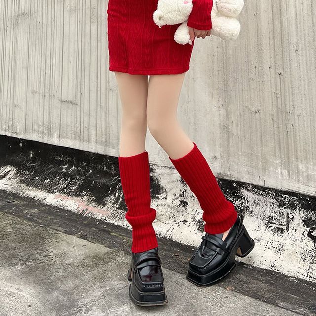 Plain Knit Leg Warmers