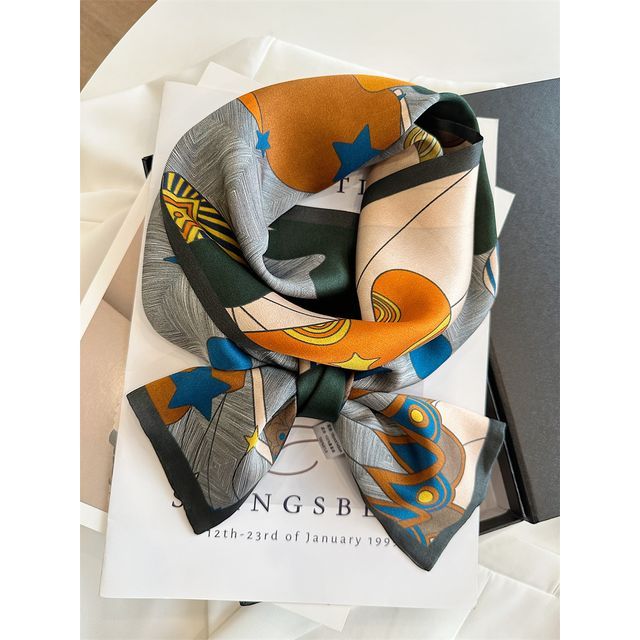 Print Scarf Silk
