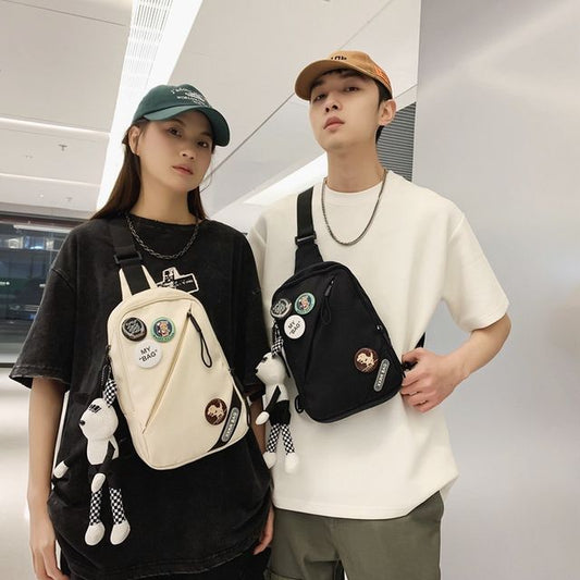 Nylon Sling Badge Lettering Bag Charm Set / Applique