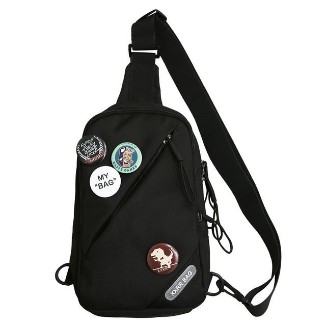 Nylon Sling Badge Lettering Bag Charm Set / Applique