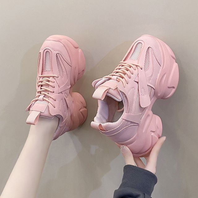 Platform Plain Sneakers