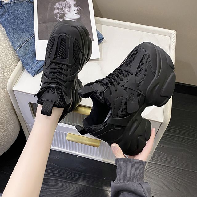 Platform Plain Sneakers