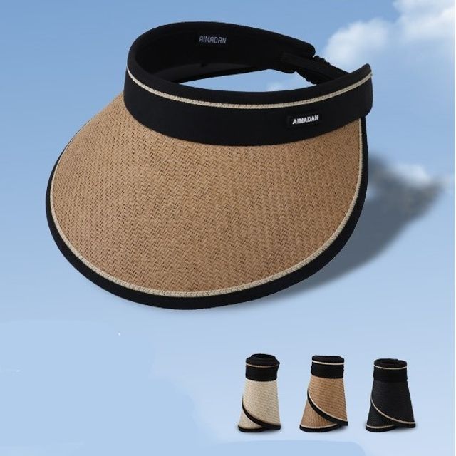 Hat Piped Sun Straw