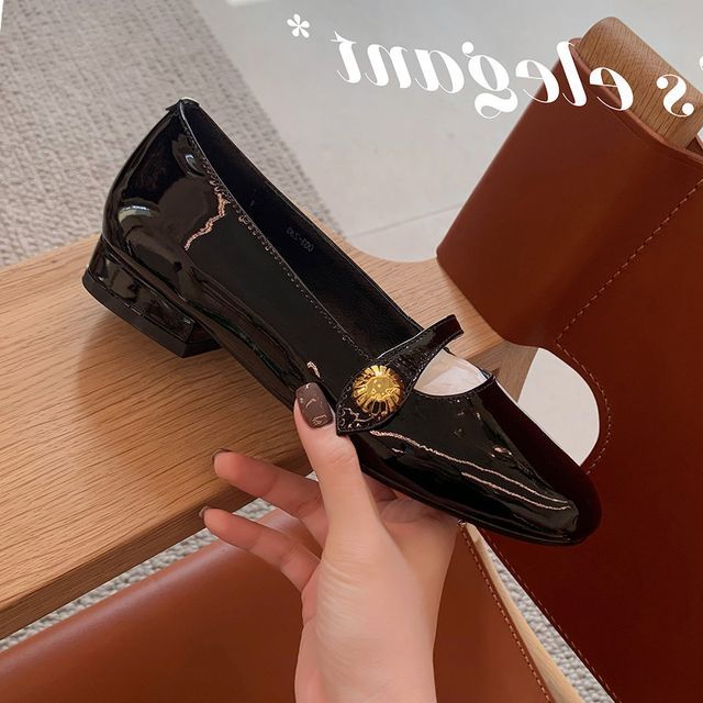 Block Designs) Heel Jane Plain (Various Pumps Mary