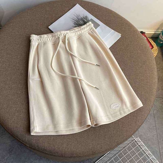 Drawstring Lettering Shorts Waist