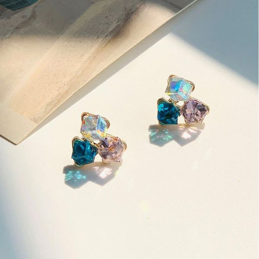 Rhinestone Alloy Earring