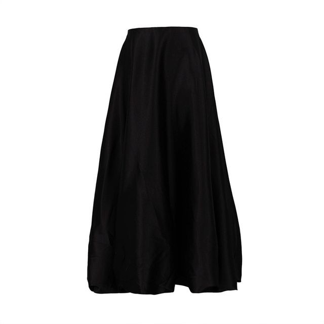 Maxi Plain High Skirt A-Line Waist