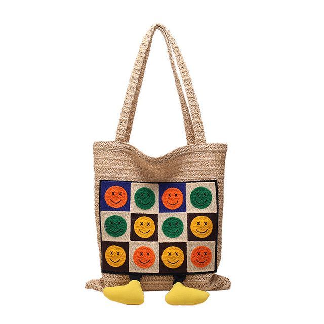 Tote Face Smiley Bag Crochet