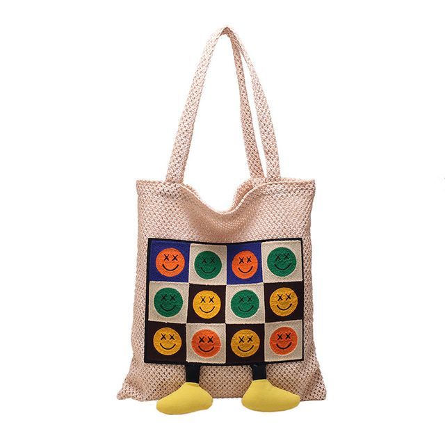 Tote Face Smiley Bag Crochet