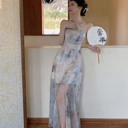 Halter Tie Dye Midi A