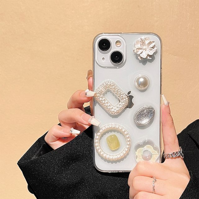 Case Transparent Embellished Phone