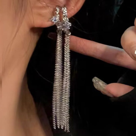 Rhinestone Cuff Fringed Ear