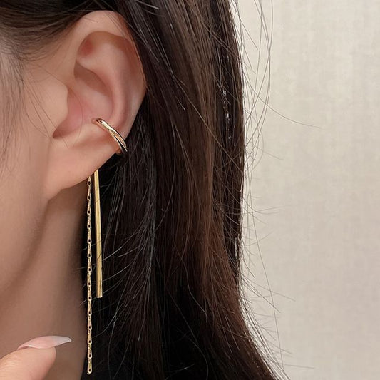 Fringed Cuff Earring Alloy