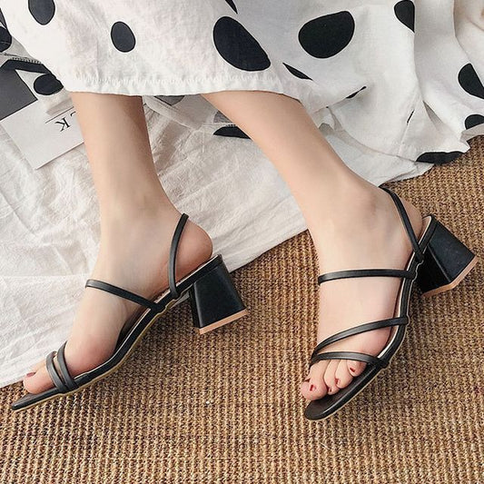 Strappy Sandals Heel Chunky