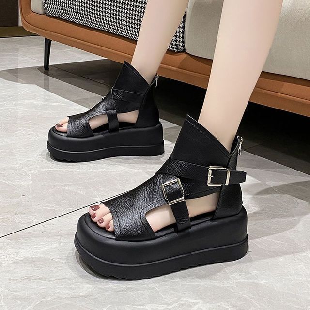 Toe Top Peep Sandals High Platform