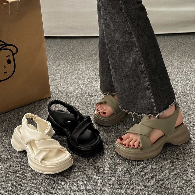 Knot Sandals Platform Slingback