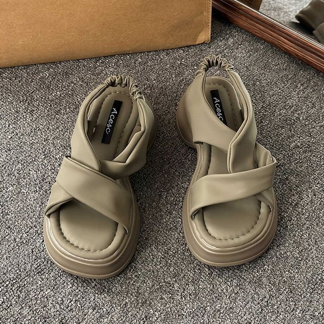 Knot Sandals Platform Slingback