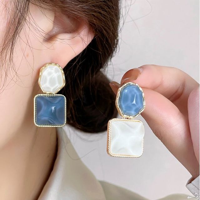 Resin Earring Alloy Dangle