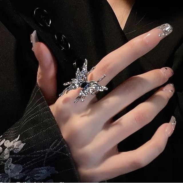 (various Butterfly designs) Alloy / Open Ring Set