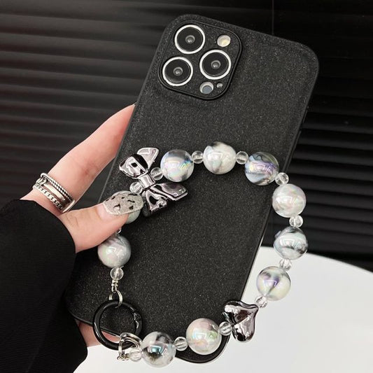 Case Pearl Phone Bow Chain Faux