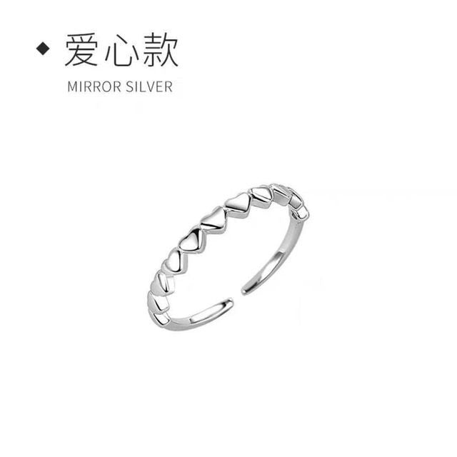 Heart / Rhinestone Alloy Ring