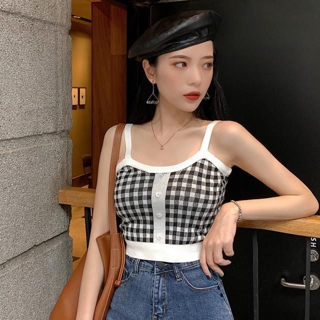 Top Plaid Cami