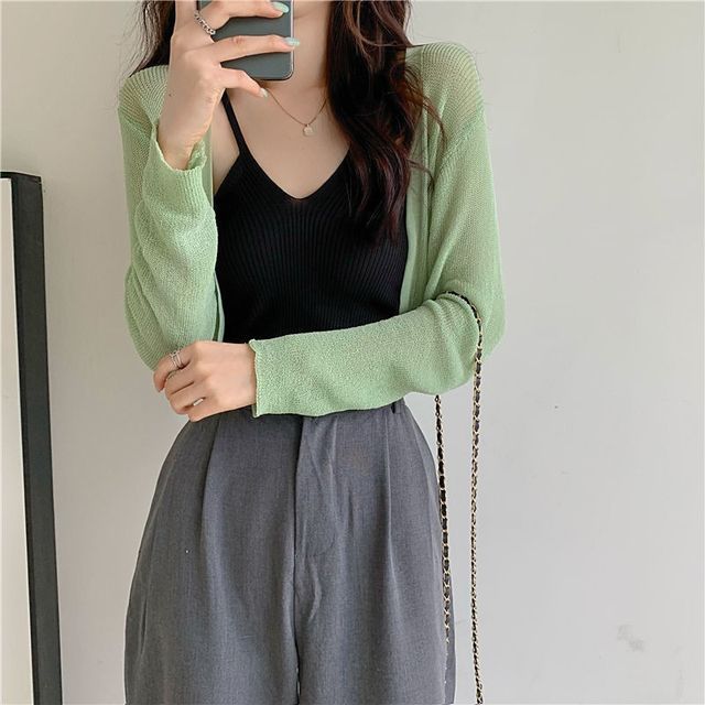 Plain Cardigan Bolero
