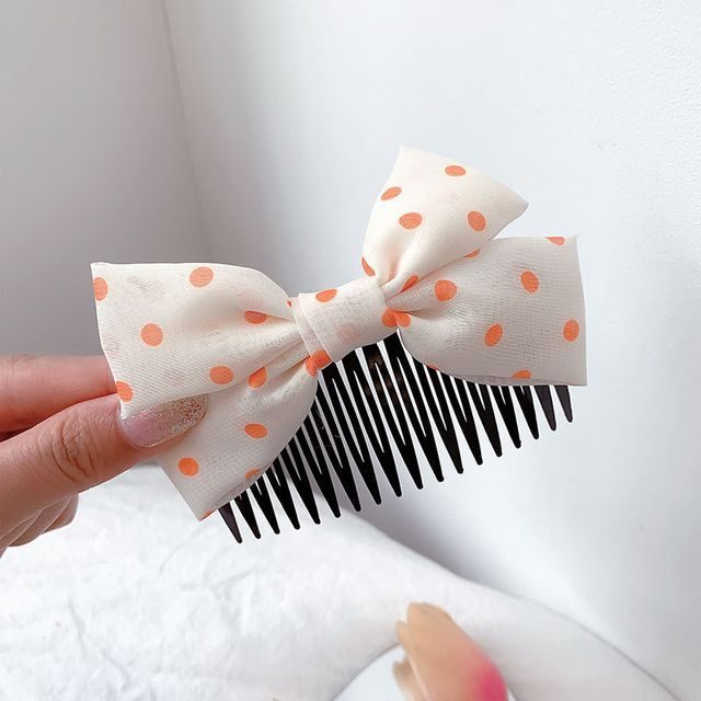 Bow Fabric Hair Comb