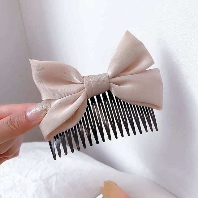 Bow Fabric Hair Comb