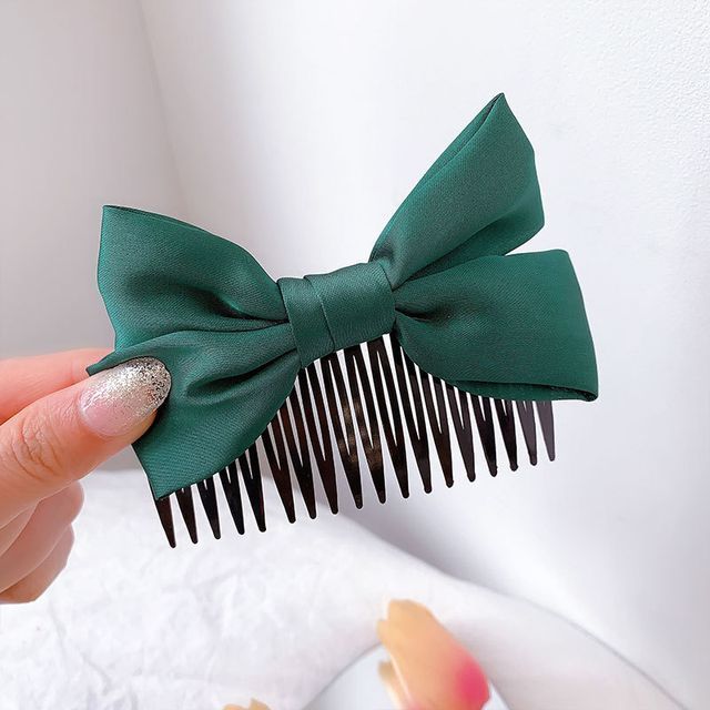 Bow Fabric Hair Comb