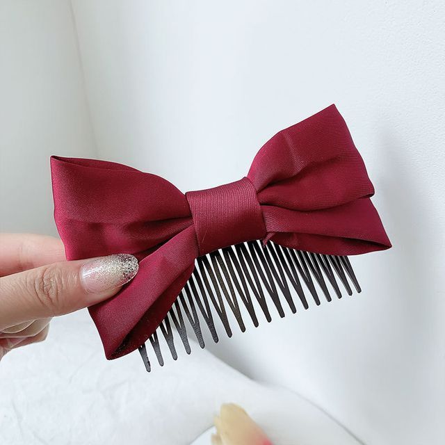 Bow Fabric Hair Comb