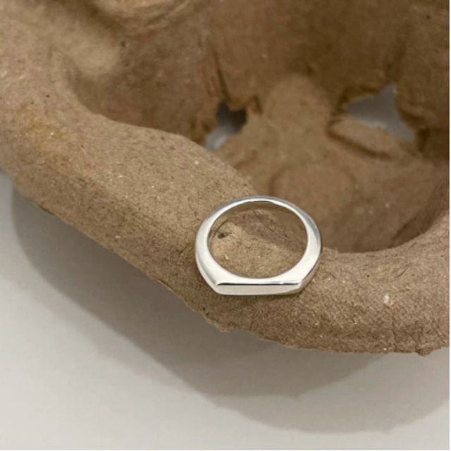 / Ring Alloy Wavy Open Layered Geometric