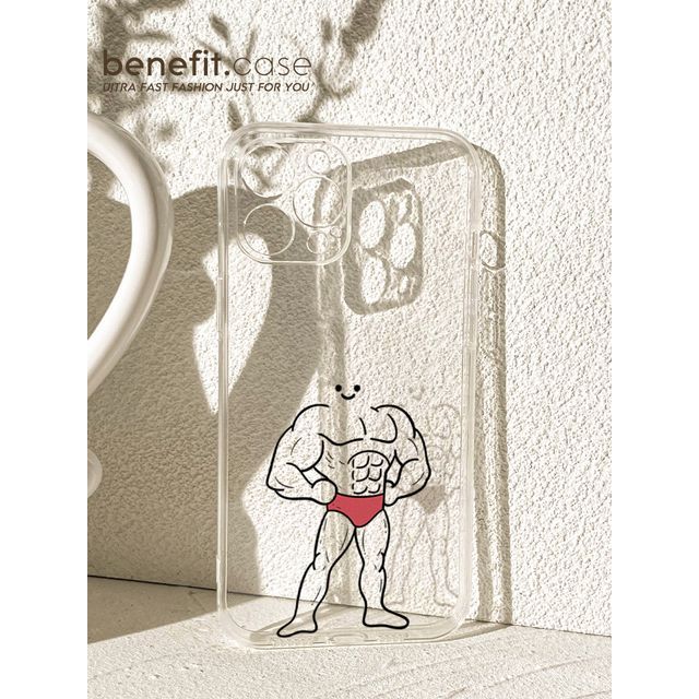 Transparent Muscle Phone Man Case