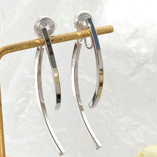 Curve Fringed Alloy Earring