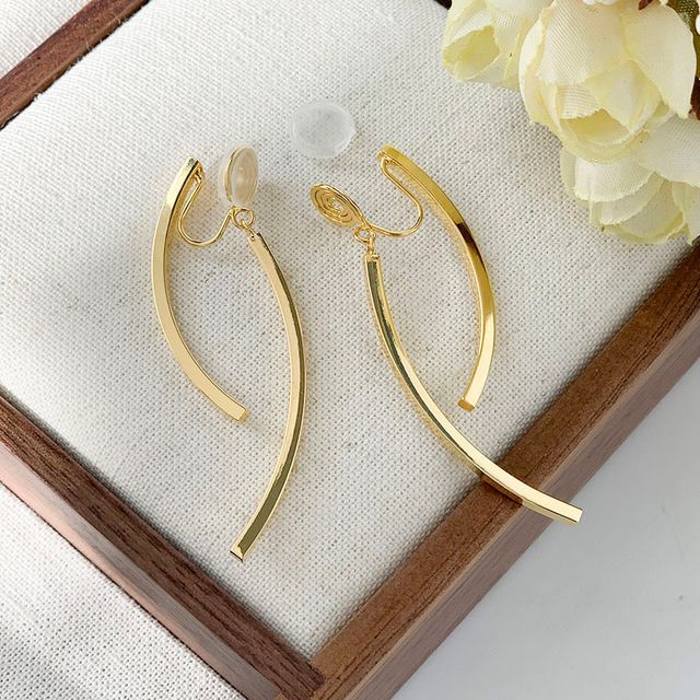 Curve Fringed Alloy Earring