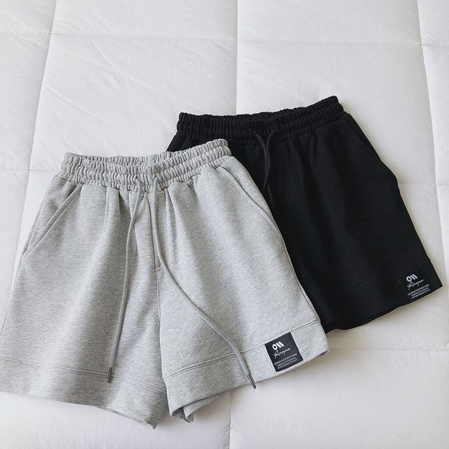 Waist Applique Plain Shorts High Label