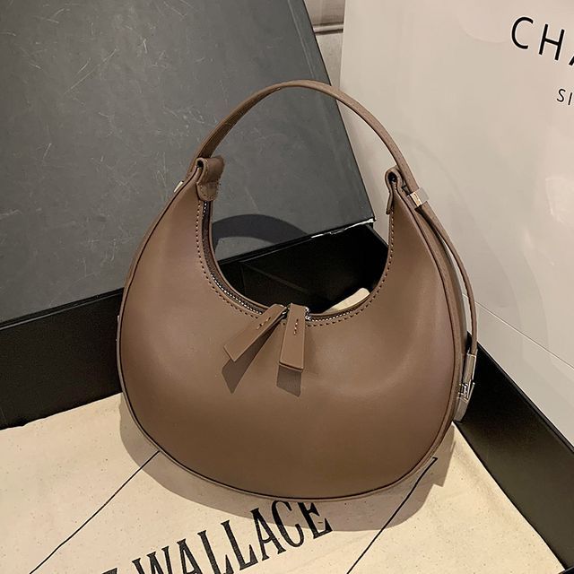 Bag Faux Zip Leather Shoulder